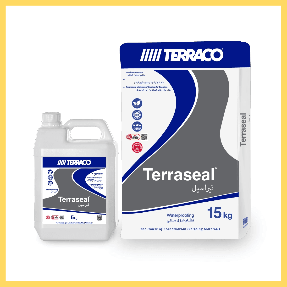 Terraco Terraseal – عازل مائي إسمنتي ثنائي المكونات للواجهات